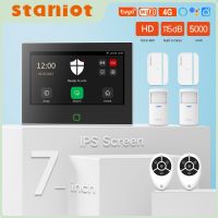 【hot】∏۩☸  Staniot 7 inch WiFi Tuya Alarm System Support 8 Security Panel with 5-Year Entry Sensor