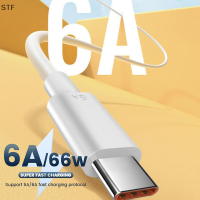 STF 2เมตร6A 66W USB Type-C Super FAST CHARGE CABLE สำหรับ Xiaomi Huawei