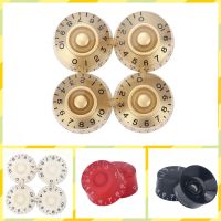 WK-4 Pcs Acrylic Guitar Bass Knobs Volume Tone Speed Control Knob Buttons for LP SG EPI Gison Style Electric Guitar Replacement