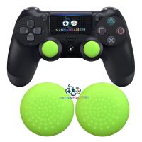 Silicone Dotted Convex Thumb Grip Caps Joystick Thumbstick For PS4 PS3 Xbox ONE Xbox 360 Wii U Controller - Green ซิลิโคนอนาล็อก [จุกยาง] แบบทรงนูน สีเขียว