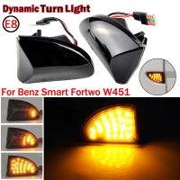 2x For Mercedes Benz Smart Fortwo 451 MK1 MKII 2007-2015 Dynamic LED Sequential Turn Signal Lights Flashing Side Repeater Lamp