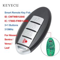 【2023】 beads.and.accessories Keyecu CWTWB1U840กุญแจรีโมตรถยนต์4ปุ่ม315MHz สำหรับ Nissan Sentra 2013-2019 Versa 2013-2018 Leaf 2013-2016