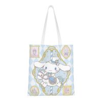 Cinnamoroll กระเป๋า Tas Jinjing Kanvas น่ารักถุงผ้าฝ้ายชอปปิ้ง,กระเป๋าชายหาด,Kado Ulang Tahun | ถุงช้อปปิ้งนำมาใช้ใหม่ในครัว