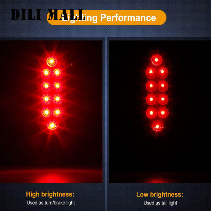 ชุดไฟท้ายรถพ่วงไฟ-led-รูปไข่-utv-ขนาด6นิ้ว2ชิ้น-ไฟเบรกหางหยุดเลี้ยว-ip65กันน้ำสำหรับรถบรรทุก12v-เทรลเลอร์-rv-รถบัส-utv