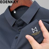 High End Ice Silk Traceless Mens Polo Shirt New 2023Summer Lapel Embroidered Decal T Shirt For Men Europe Brand  Slim Golf Wear Towels