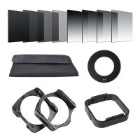 13in1 camera gradient Nd2 4 8 16 square ND filter set kit for Cokin P Series filter holder Hood adapter rings for DSLR camera