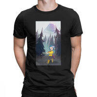 Coraline T เสื้อผู้ชาย Happy Halloween Girl And Tree Plus ขนาดเสื้อแขนสั้นอารมณ์ขันเสื้อยืด O-Neck Cotton Tees คุณภาพสูงแขนสั้น