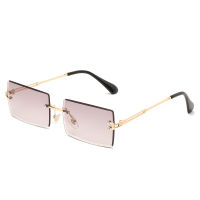 Fashion Rectangle Sunglasses Women 2020 Brand Designer Rimless Square Sun Glasses Ladies Luxury Brand Gradient Shades