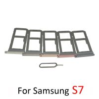 เหมาะสำหรับอะแดปเตอร์ซิมการ์ดใหม่และไมโครการ์ด SD G930A สำหรับ G930F G930 Samsung Galaxy S7 G930P ของแท้กรอบโทรศัพท์