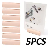 5Pcs/set Wooden Photo Holder Wedding Place Card Holders Postcard Clip Stand Engagement Birthday Party Table Number Name Sign Clips Pins Tacks