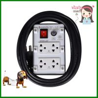 บล็อคยาง 4x4 พร้อมสาย VCT3x1.5 4ช่อง 1สวิตช์ ELECKTA 10 เมตร ดำRUBBER SOCKET BOX 4X4 WITH VCT3X1.5 4OUTLET 1SWITCH 10M BLACK **ด่วน ของมีจำนวนจำกัด**