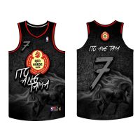 2023 NEWBasketball Jersey Terno Plain REDHORSE GREY ฟรีปรับแต่งชื่อและหมายเลขการระเหิดเต็มรูปแบบ