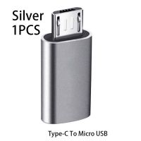 ไมโคร USB อะแดปเตอร์ Type-C อัลลอยด์ USB C ไมโคร USB ตัวผู้ไปยังตัวเชื่อมต่อตัวแปลงอะแดปเตอร์ตัวเมีย C สำหรับแท็บเล็ตโทรได้