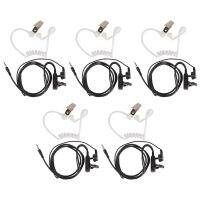 5X Surveillance Security Clear Coiled Acoustic Air Tube Earpiece PTT for iPhone Samsung Huawei HTC LG Sony