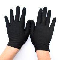 1Pairs Black Inspection 100 Cotton Work Gloves Ceremonial Gloves Male Female Serving Waiters Drivers Jewelry Gloves