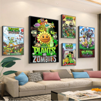 โปสเตอร์ Vintage Plant Vs Zombie สำหรับ Home Bar Cafe Decor-ภาพวาดตกแต่งย้อนยุค