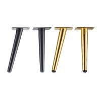 4Pcs Furniture Legs Coffee Table Legs  Black and Gold Metal Home DIY Projects Sofa Leg TV Cabinet Leg Chair Leg Ottoman Leg Furniture Protectors Repla