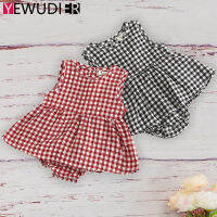 2020 Summer Baby Rompers Clothes Cotton Sleeveless Plaid Dress Newborn Girls Princess Suites Toddler Jumpsuits Costume