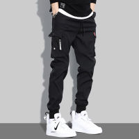 Men Dress Pants Fashion Casual Joggers Hip Hop Clothing Regular Cargo Pants Male Black Techwear Streetwear Stacked Sweatpants