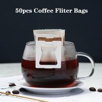 50Pcs/Pack Disposable Fliter Hanging Ear Filters Eco-Friendly Paper Espresso