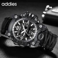 New Addies Men Watches Outdoor Sporting Multifunctional Wristwatch Compass Waterproof Quartz LED Display Clock reloj hombre