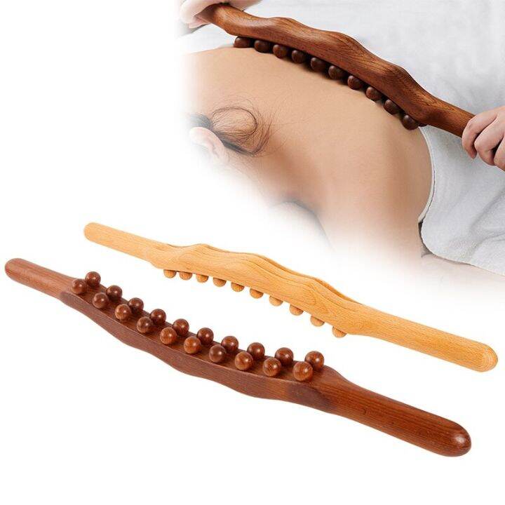 20-bead-2-rows-rolling-pin-back-needle-massage-tendons-beech-wood-scraping-stick-point-treatment-guasha-relax-therapy-tool