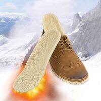 [Fashion goods060]1 PairWarm Heated Cashmere Thermal Insoles Thicken Soft Breathable WinterShoes ใส่ ForWomanPad Sole