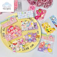 OXTRWZ 8pcs/set Cinnamoroll สติกเกอร์สเตอริโอ Kuromi 3D หมีสตรอเบอร์รี่ คุโรมิ เคสสำหรับโทรศัพท์มือถือ วัสดุทำมือ อุปกรณ์เครื่องประดับอัญมณี