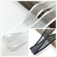 10/15/20/25/38mm White Black Satin Edge Ribbon Organza Ribbon For Bow Wedding Christmas Decoration Handmade DIY Wrapping Crafts Gift Wrapping  Bags