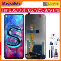 MagicMeta Origina หน้าจอ LCD สำหรับ Q3t Realme Q3s/Q3t/Q5/V25/Realme 9 Pro จอ LCD แบบสัมผัสสำหรับ Realme Q3s Q5 V25 Realme 9 Pro RMX3478 RMX3471ชุดดิจิไทเซอร์หน้าจอ RMX3472หน้าจอสำรอง