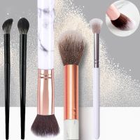 (Stream woman) Marble Fluffy แปรงแต่งหน้า Soft Concealer อายแชโดว์ Highlighter Powder Foundation Brush Professional Make Up Brush For Detail