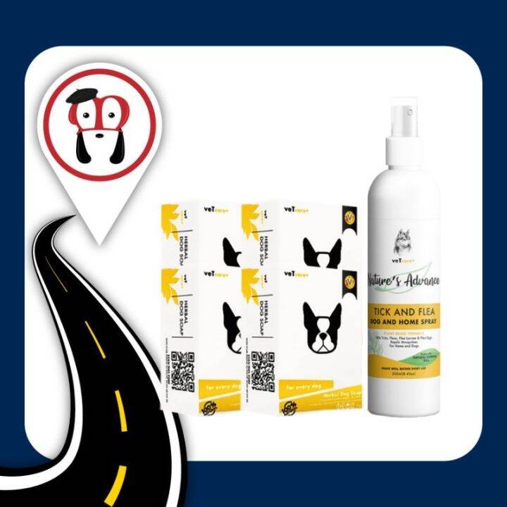 【COD】 veTcore TICK AND FLEAS SPRAY WITH HERBAL DOG SOAPS Lazada PH