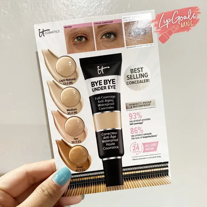 It Cosmetics Bye Bye Under Eye Concealer Shade Finder Sample Card