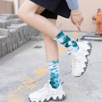 zhangdunguo New Fashion Tie-dye Men and Women Socks Cotton Colorful Vortex Hook 19 Styles HipHop Skateboard Funny Happy Soft Girls Sockings