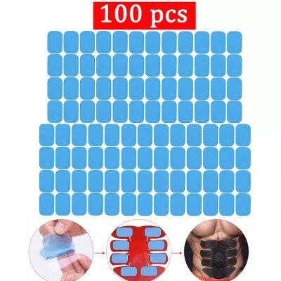 100Pcs Replacement Massager Gel Patch Fitness Gel Stickers Hydrogel Pad For EMS Muscle Training Massager ABS Abdominal Trainer