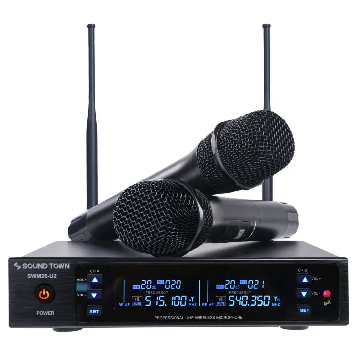 Sound Town Metal 200 Channels UHF Wireless Microphone System with 2