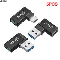 JQKSJH 5ชิ้นแล็ปท็อป PC หญิงชาย90องศาอะแดปเตอร์10อะแดปเตอร์ Gbps USB 3.0เป็น Type-C