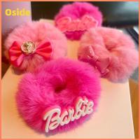 OSIDE สีทึบทึบ ตุ๊กตาบาร์บี้ scrunchie แฟชั่นสำหรับผู้หญิง ตุ๊กตาผ้าพลัฌ เชือกรัดผม ที่มัดผม หางม้าหางม้า ยางรัดผม สำหรับผู้หญิง