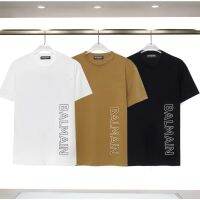 Mens and Womens T-shirts 230g Cotton T-shirt New Fashion 3D Embossed Letter Casual Short Sleeve T-shirt