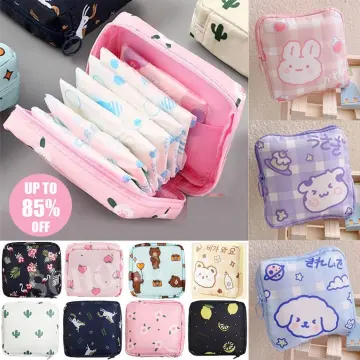 Korean Cute Bear Large Capacity Sanitary Napkin Pads Storage Bags Girls  Cartoon Physiological Period Tampon Organiser