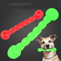 Durable Interactive Toy Dog Chew Non-toxic Tooth Cleaning Puppy Pet Toys Sound Squeaker Rubber Molar Stick Dog Play Game Toys