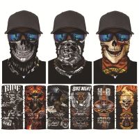 Skull Joker Motorcycle Magic Scarf Dazzle 3D Seamless Balaclava Bandanas Cycling Neck Face Mask Windproof Ride Mascarillas