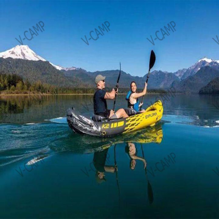 จัดส่งจากปทุมธานี-เรือยาง-2ที่นั่ง-เรือคายัคพอง-ชูชีพทะเล-ของแท้-เรือแคนู-เรือตกปลาพับได้-2-people-inflatable-sport-portable-fishing-boat-pvc-boat-kayaks-2-seats-pump