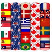 World Country Flag Series Polyester Cotton Fabric Patchwork Tissue Sewing Quilting Needlework Material DIY Handmade c16400 Exercise Bands