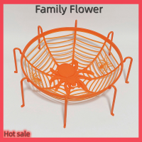 Family Flower Flash Sale ตะกร้าใส่ขนมฮาโลวีนตะกร้าใยแมงมุมสีดำสีส้มตะกร้าใส่บิสกิตจานผลไม้หลอกหรือตกแต่งฮาโลวีน