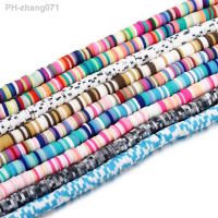 【CW】✢™✁  16Inch/Line 6mm Colorful Flat Round Polymer Clay Beads Loose Spacer for Jewelry Making Necklace Accessories