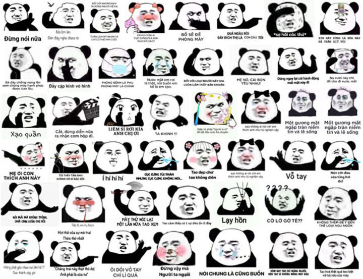Sticker Meme Gấu Trúc cực nổi tiếng trên mạng xã hội hiện nay, với các biểu cảm vô cùng dễ thương và hài hước. Chú gấu trúc sẽ khiến bạn cười nghiêng ngả trên những cuộc trò chuyện với bạn bè, vừa ngọt ngào vừa phù hợp với mọi đối tượng từ trẻ nhỏ đến người lớn. Hãy chọn ngay sticker Meme Gấu Trúc để tạo sự thú vị đầy tiếng cười.