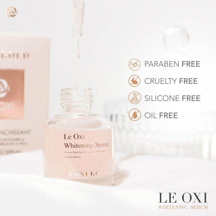 ของแท้-ส่งฟรี-le-oxi-whitening-serum-เลอ-ออกซี่-ไวท์เทนนิ่ง-เซรั่ม-เซรั่มโรสโกลด์-ลดเลือนริ้วรอย-25-ml