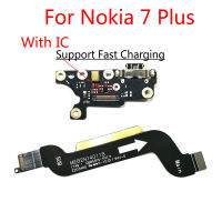 สำหรับ Nokia 7 Plus USB แท่นชาร์จพอร์ตบอร์ดพร้อมขั้วต่อ IC เมนบอร์ดหลัก Flex Cable