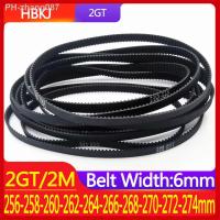 3D Printer 2GT Synchronous Timing Belt Pitch Length 256 258 260 262 264 266 268 270 272 274mm Width 6mm Rubber Closed